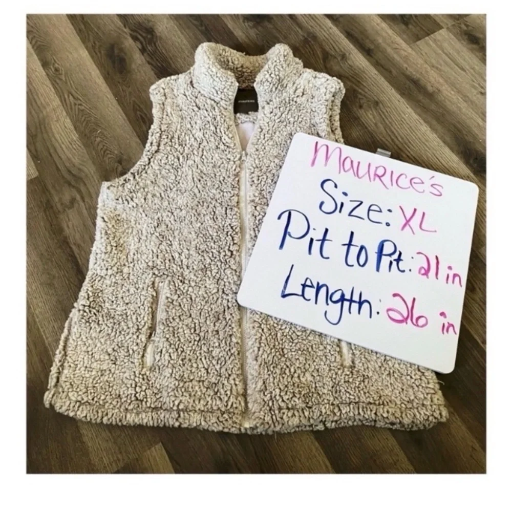 MAURICES Grey Soft Sherpa Vest